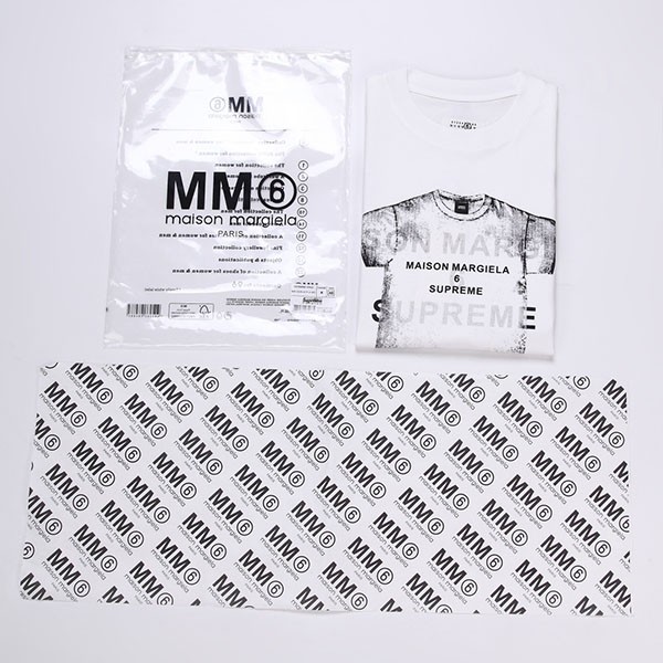人気おすすめ シュプリーム×mm6 maison margiela コラボ  ボックス ロゴ tシャツ パロディ sht36952